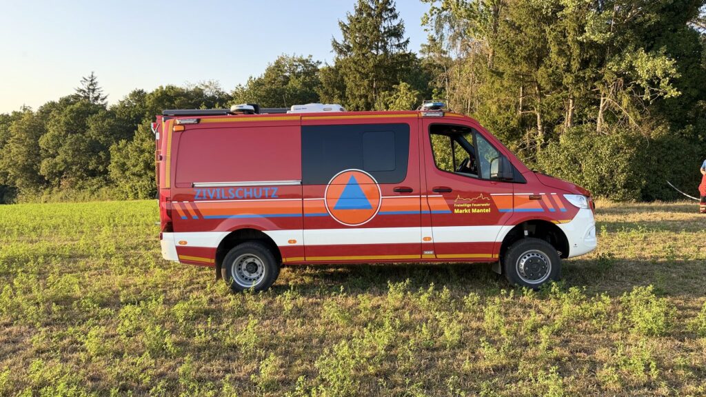 Seitenansicht des CBRN-Erkundungswagens mit Schriftzug Zivilschutz